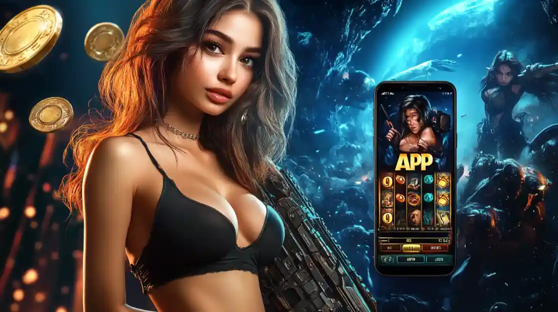 একজন সাহসী নারী tkbat মোবাইল গেমিং অ্যাপ ব্যবহার করছেন, যা অ্যাকশনভিত্তিক গেমের অনুভূতি প্রকাশ করে।